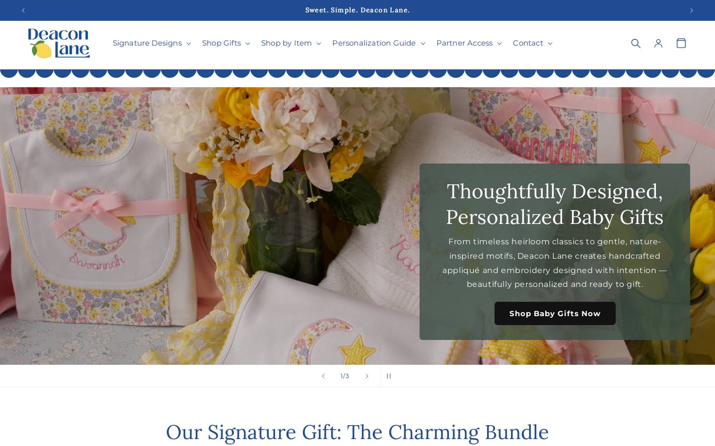 deaconlane.com homepage screenshot