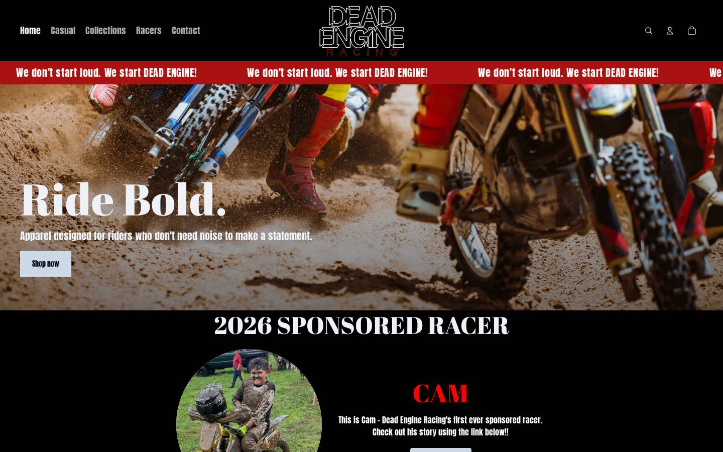 deadengineracing.com homepage screenshot