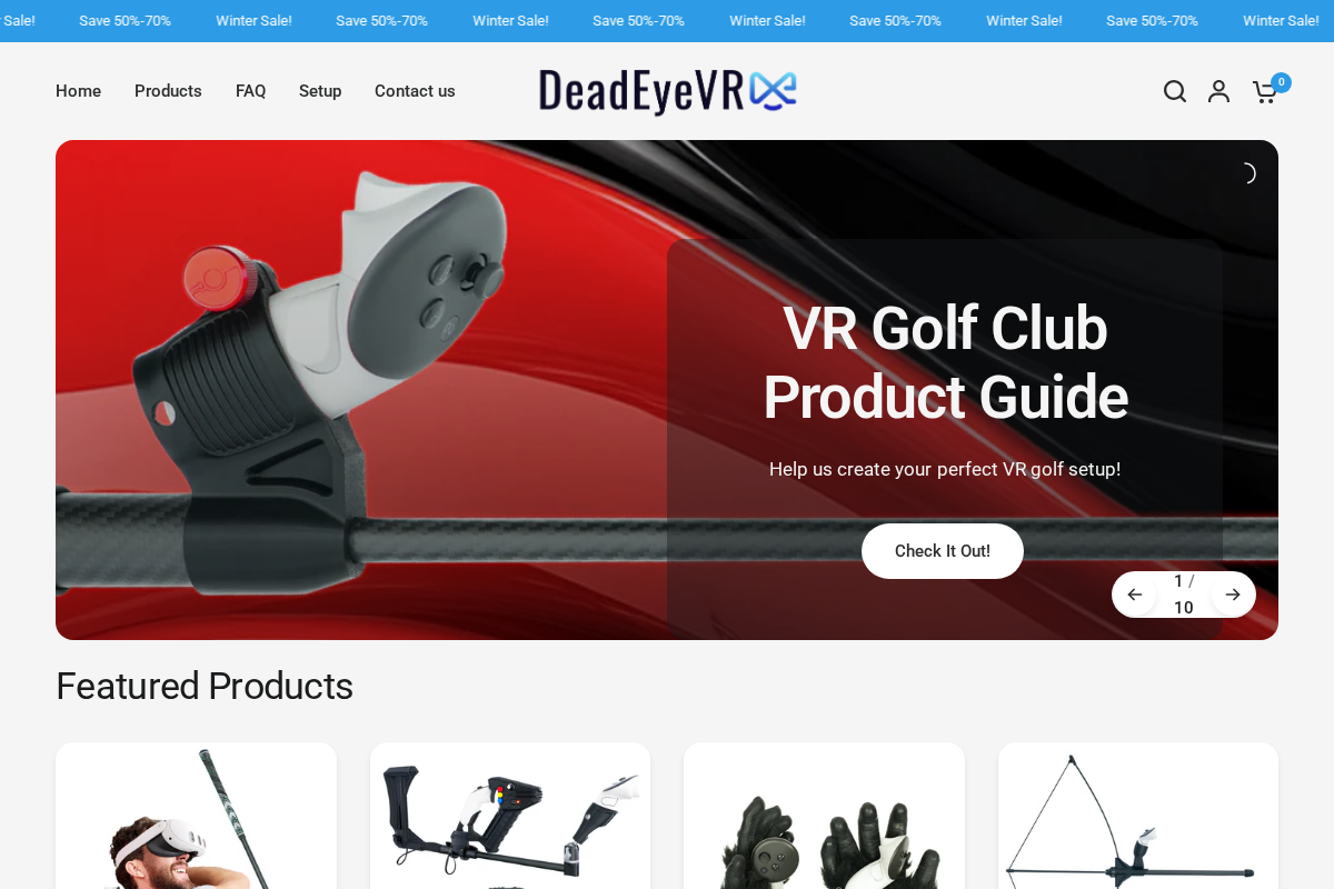 Deadeyevr homepage screenshot
