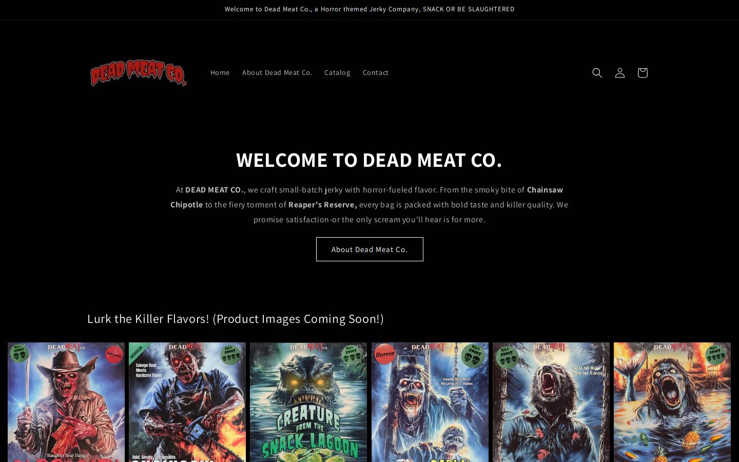 deadmeatco.com homepage screenshot