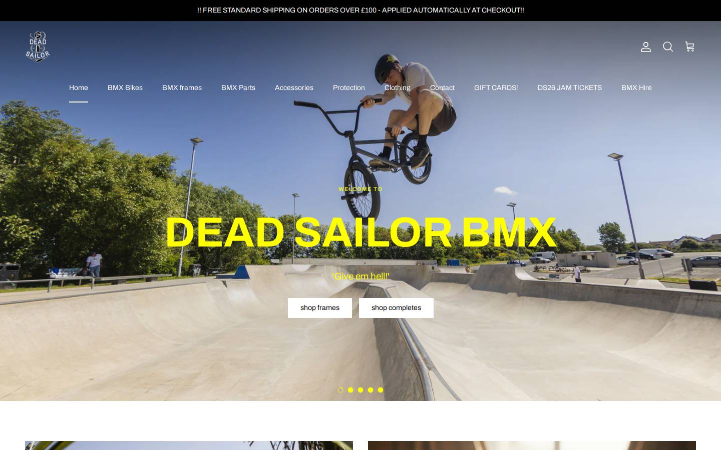 Dead Sailor BMX homepage screenshot