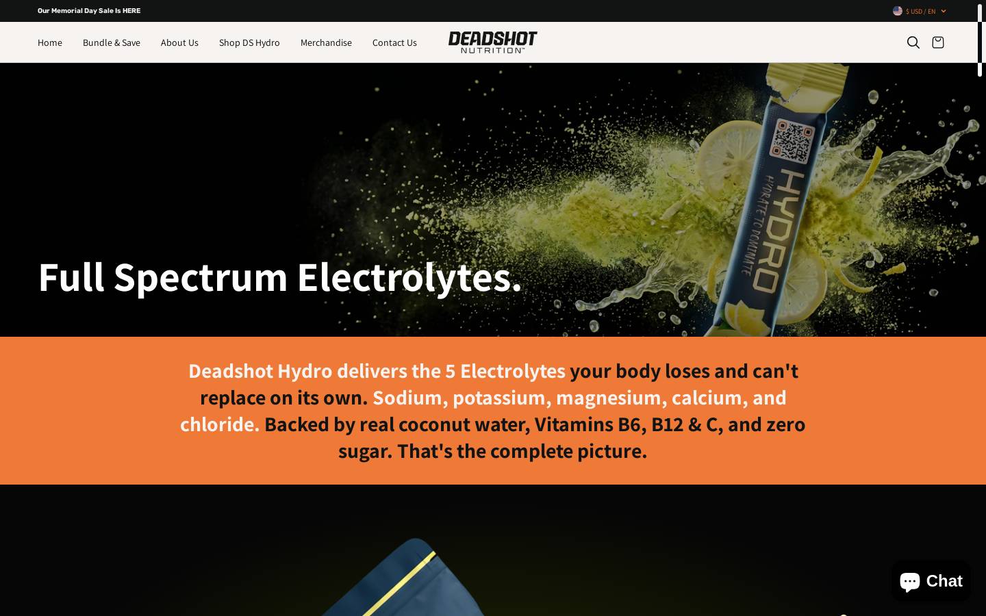 deadshotnutrition.com homepage screenshot