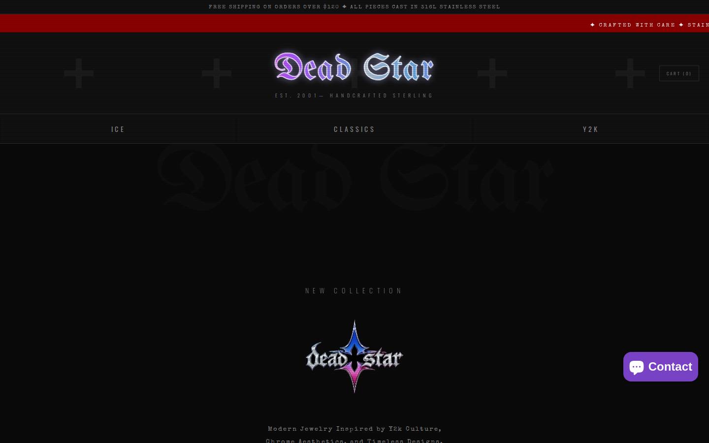 deadstarshop.com homepage screenshot