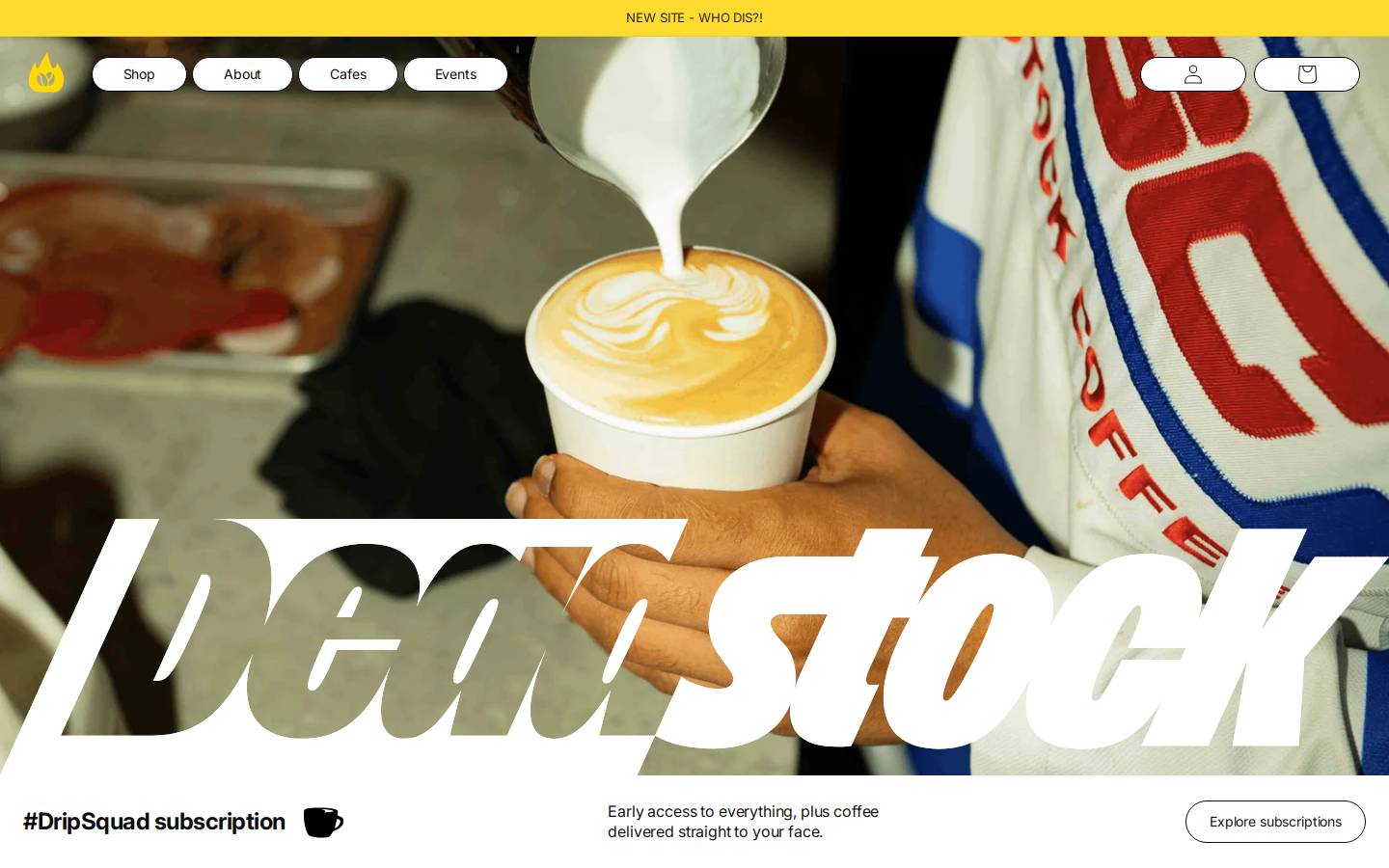 deadstockcoffee.com homepage screenshot