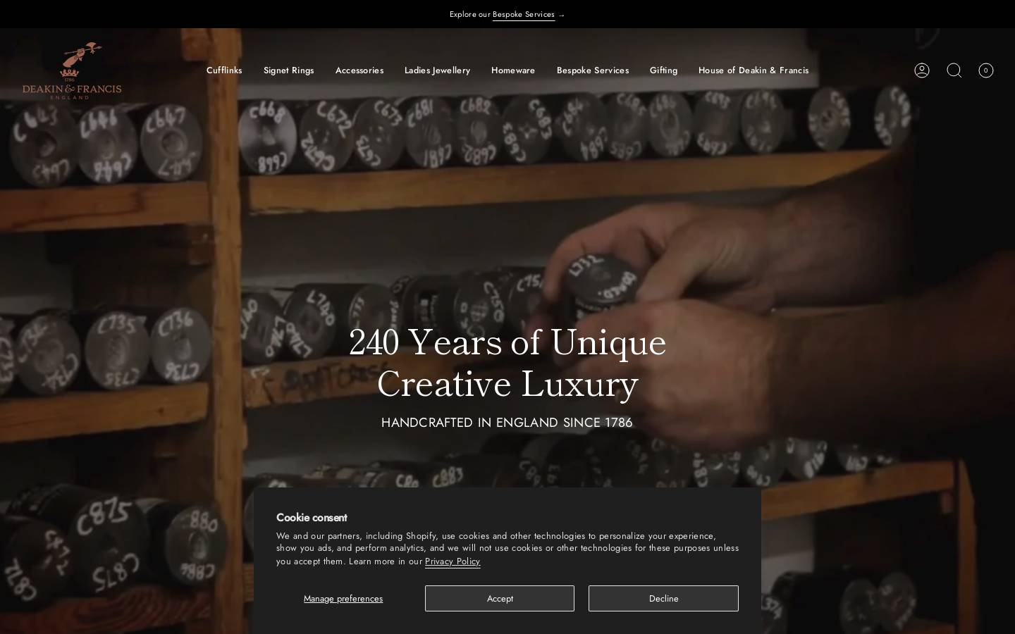 Deakinandfrancis homepage screenshot