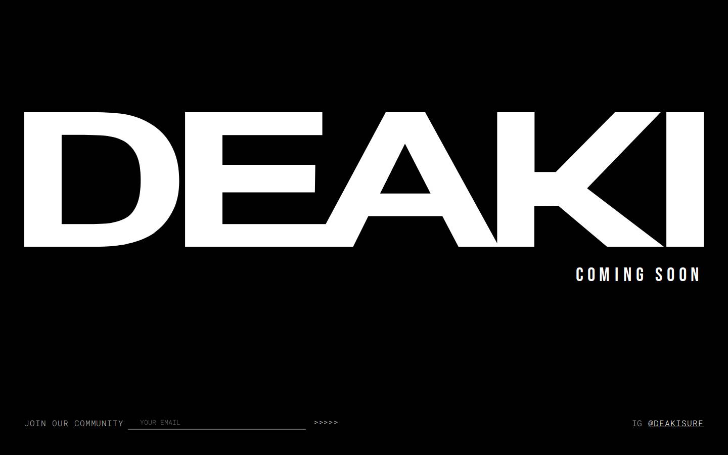 deakisurf.com homepage screenshot