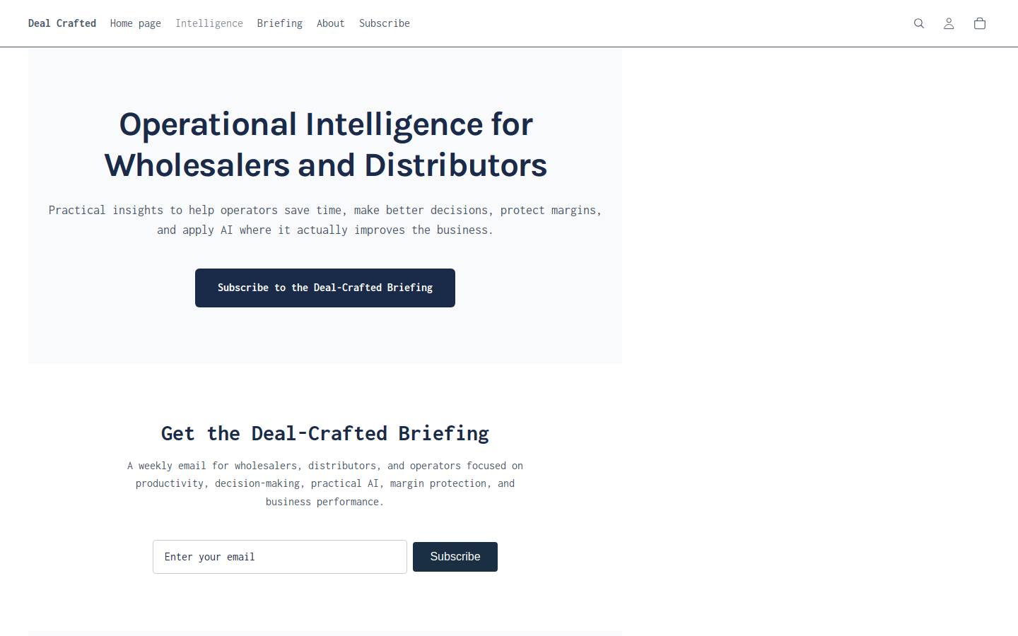 deal-crafted.com homepage screenshot