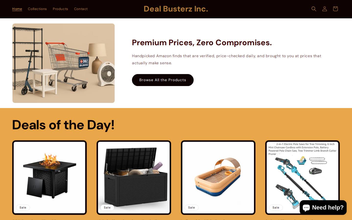 dealbusterz.com homepage screenshot