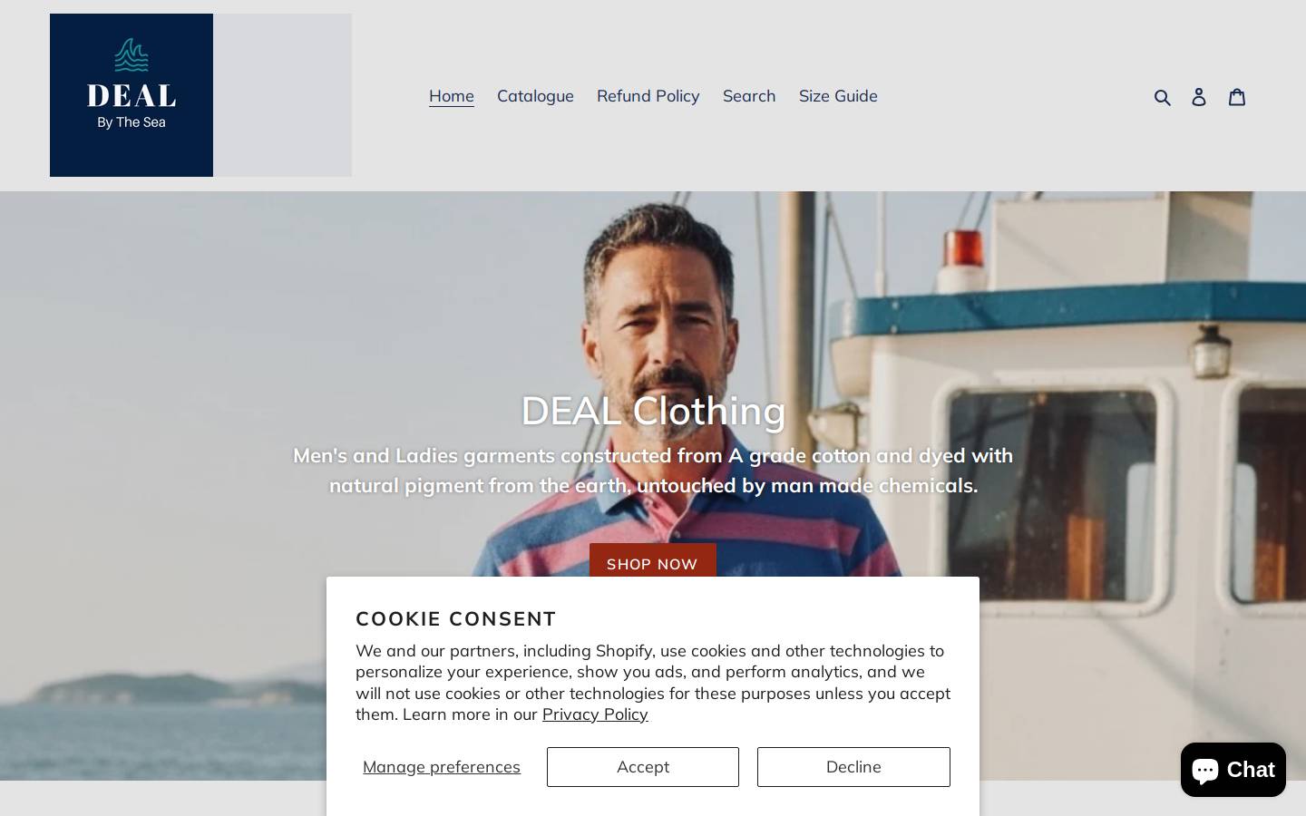 dealbythesea.com homepage screenshot