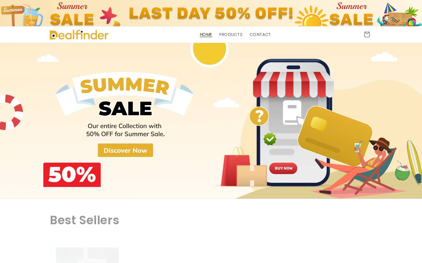 Dealdayfinder homepage screenshot