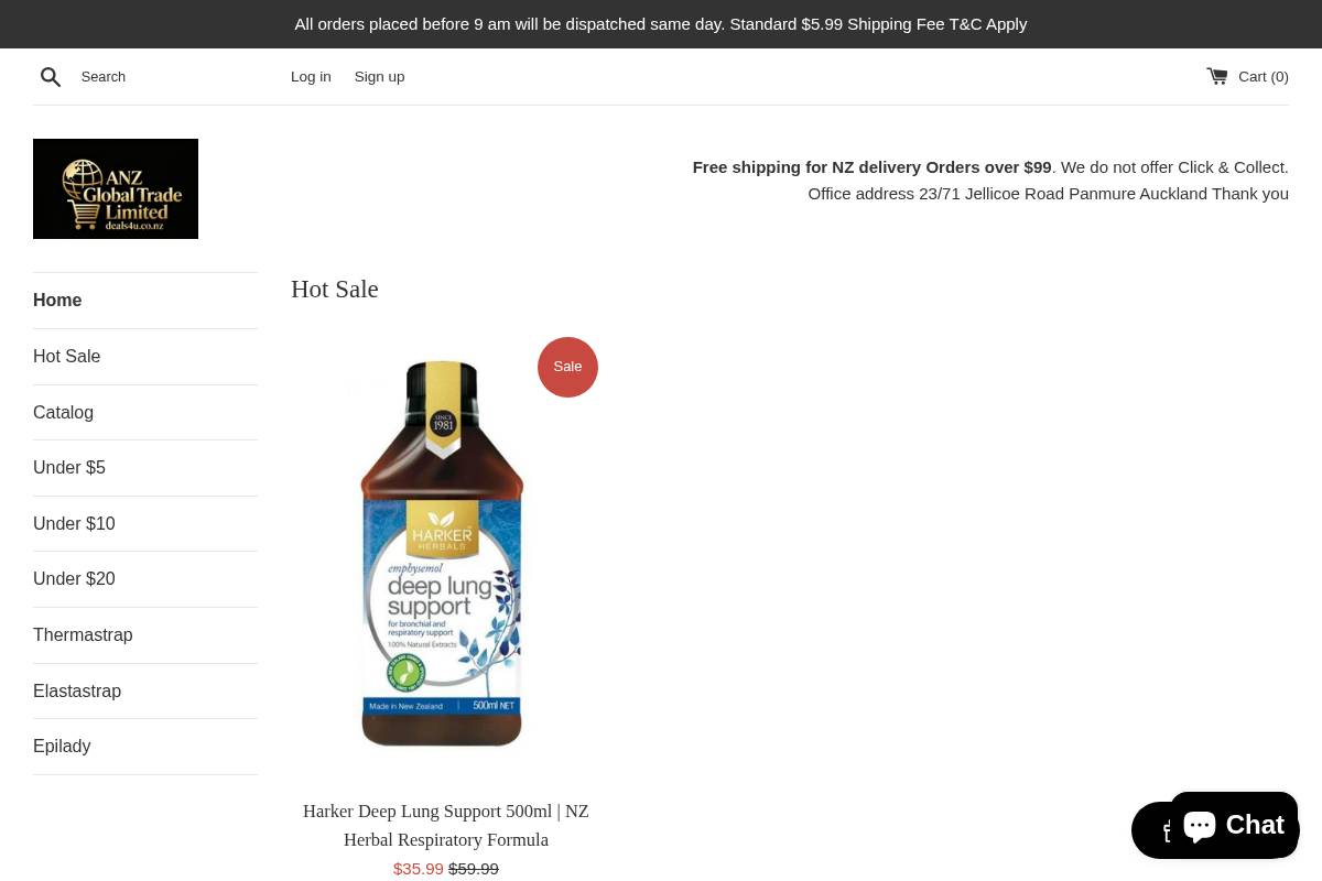 deals4u.co.nz homepage screenshot