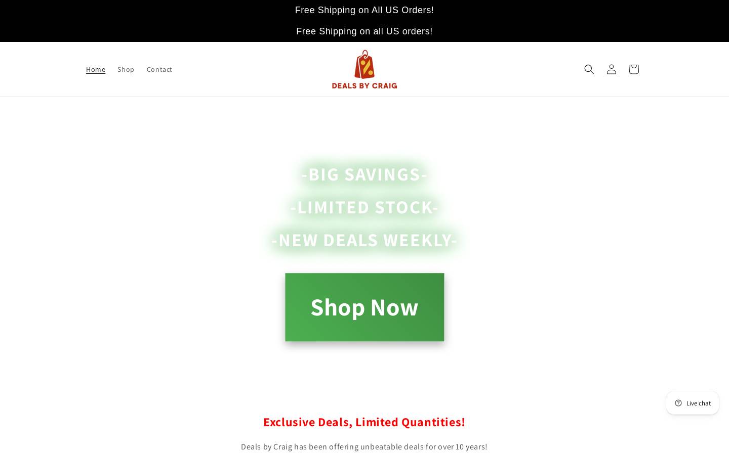 dealsbycraig.com homepage screenshot