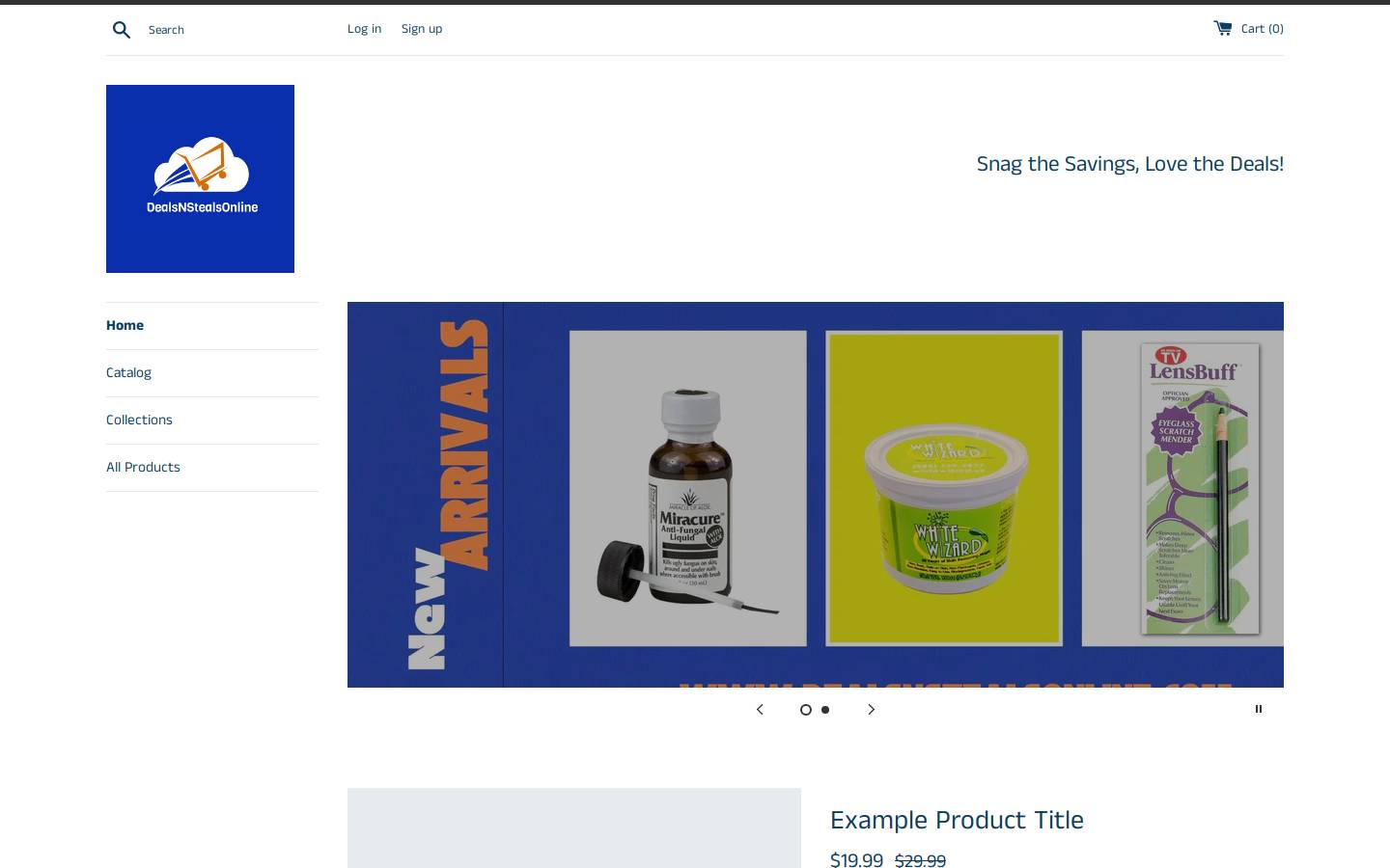 dealsnstealsonline.com homepage screenshot
