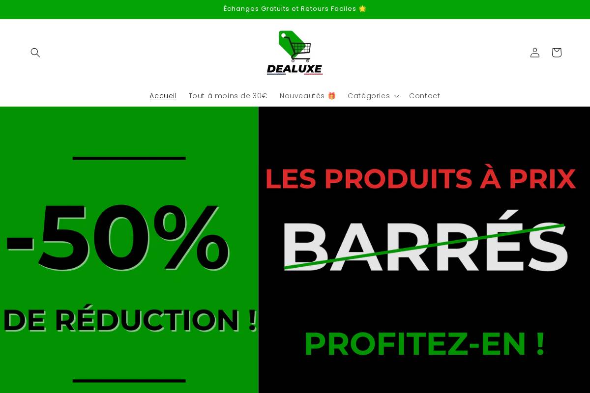 dealuxe.fr homepage screenshot
