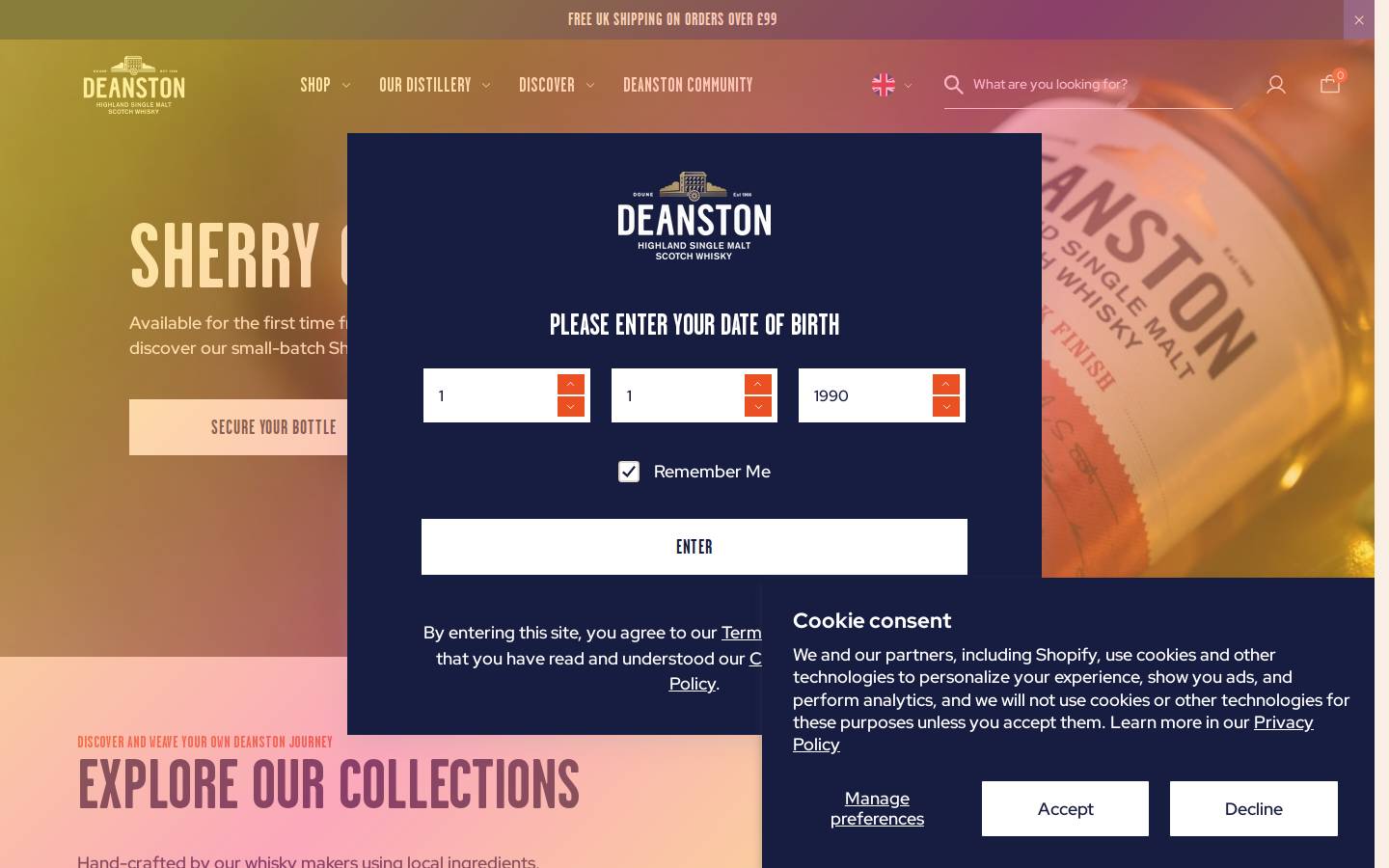 Deanstonmalt homepage screenshot