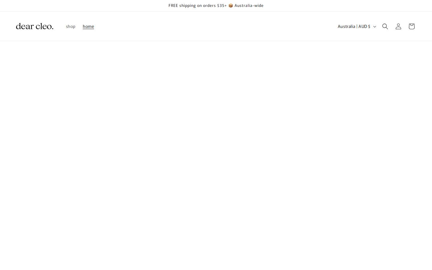 dear-cleo.com homepage screenshot
