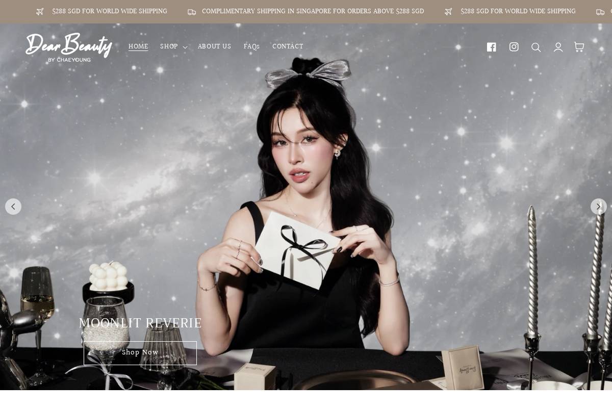 dearbeauty.sg homepage screenshot