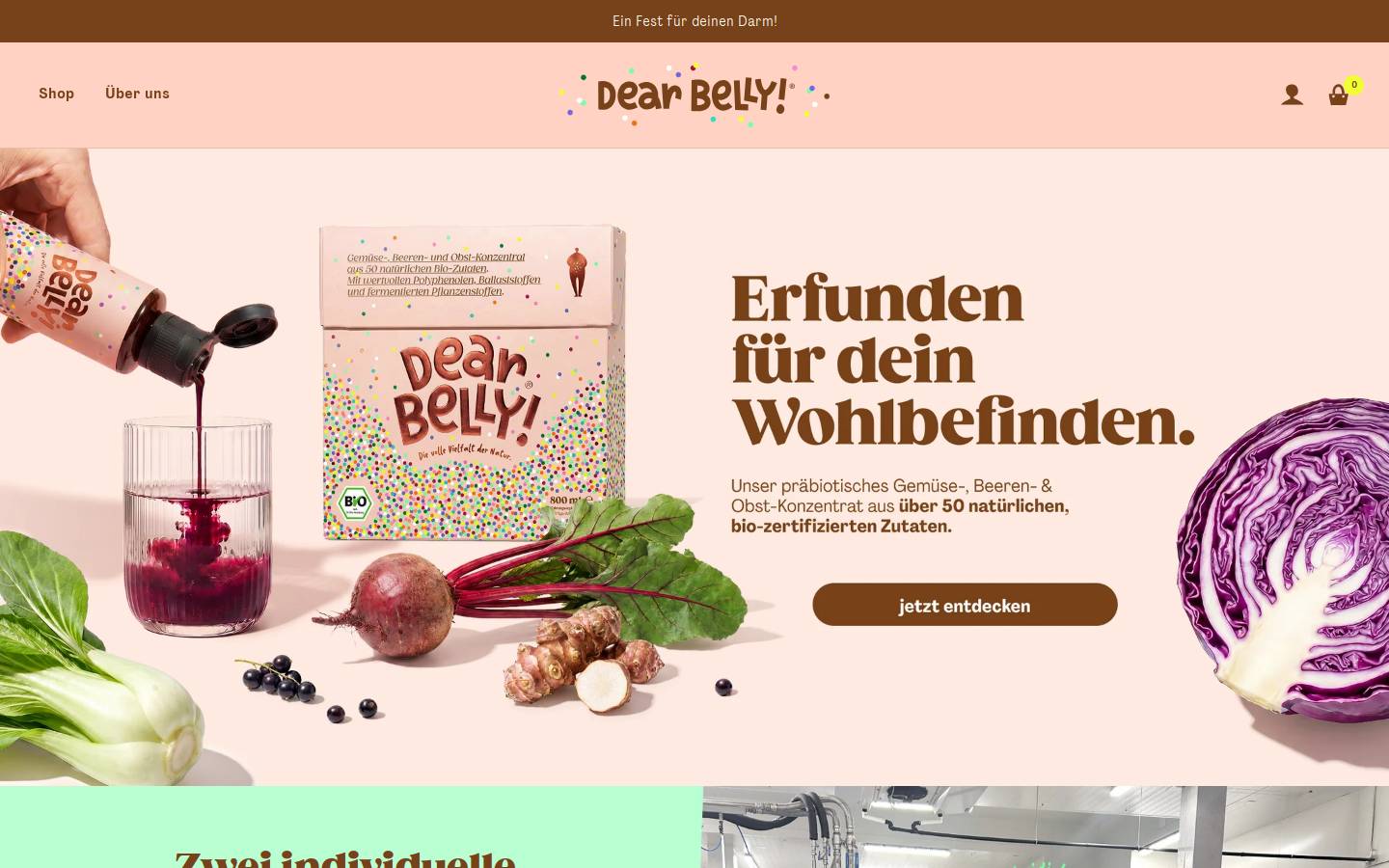 dearbelly.de homepage screenshot