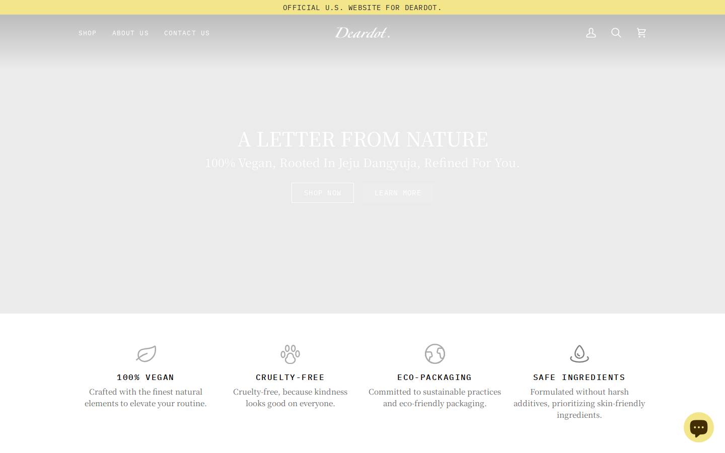 deardotusa.com homepage screenshot