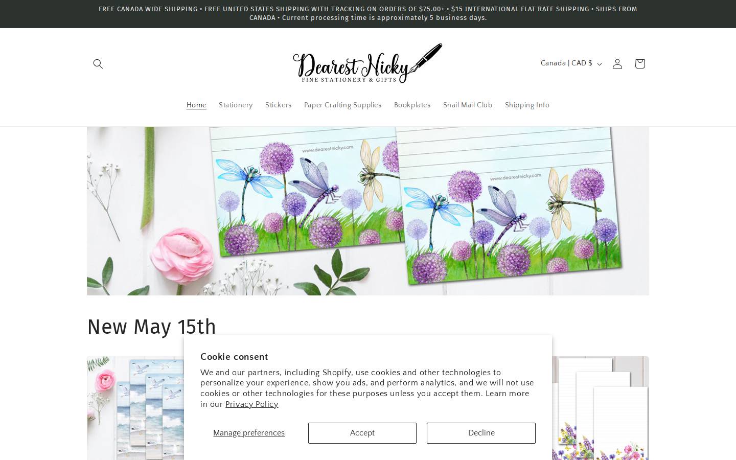 dearestnicky.com homepage screenshot