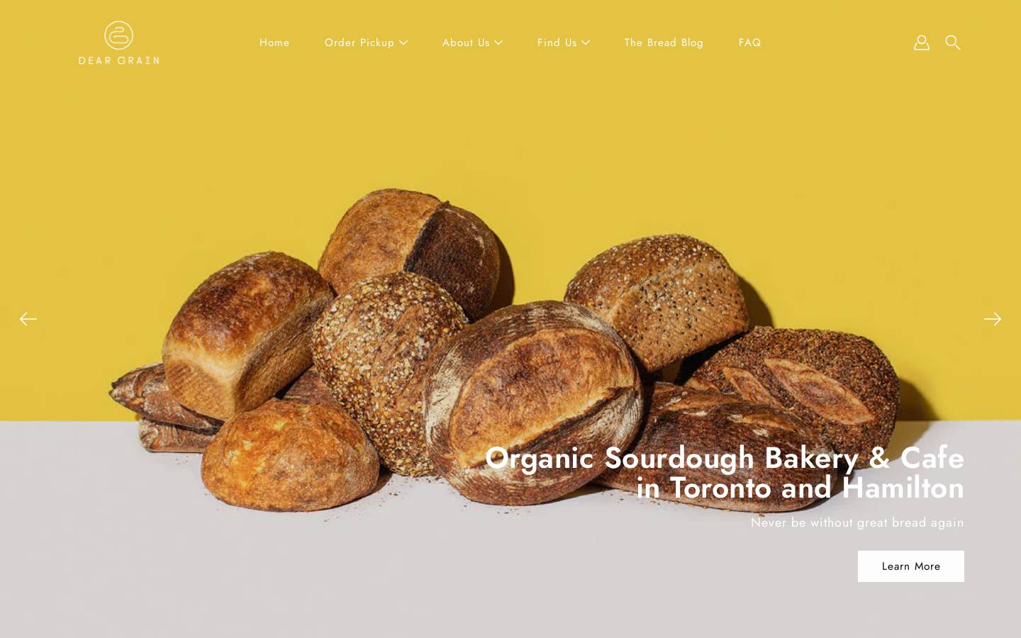 deargrain.com homepage screenshot