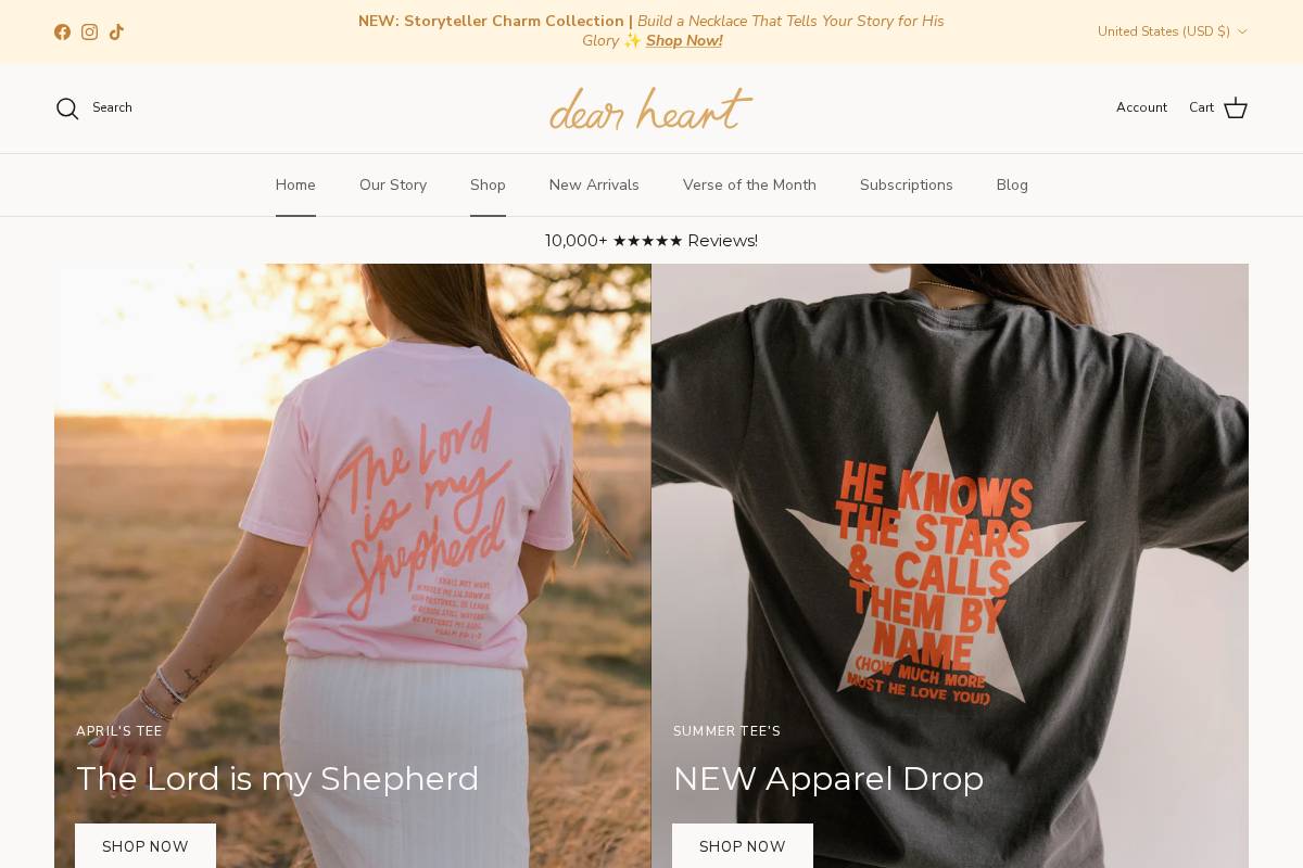dearheartdesigns.com homepage screenshot