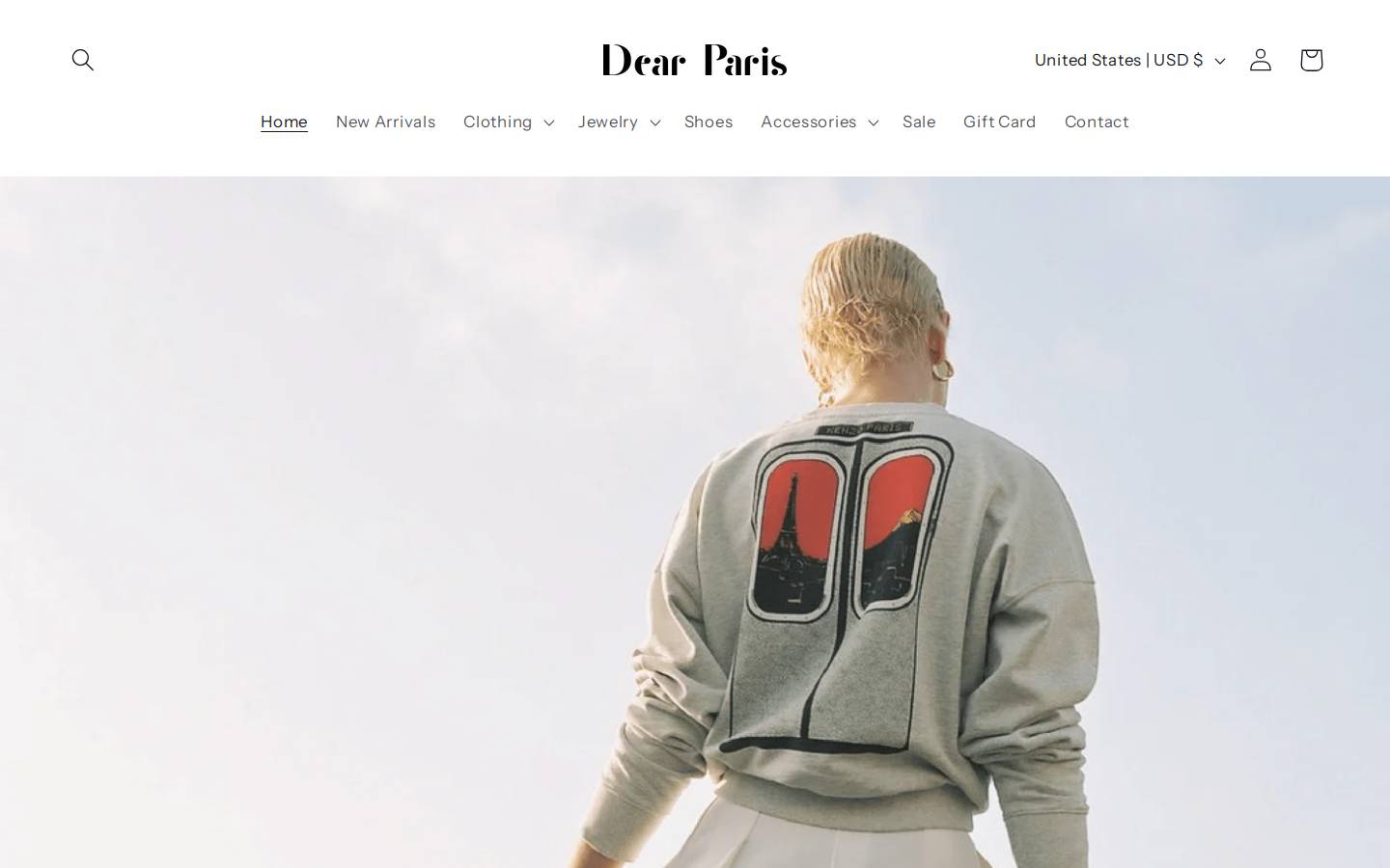 dearparis.com homepage screenshot