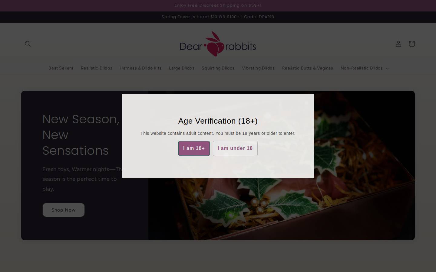 dearrabbits.com homepage screenshot