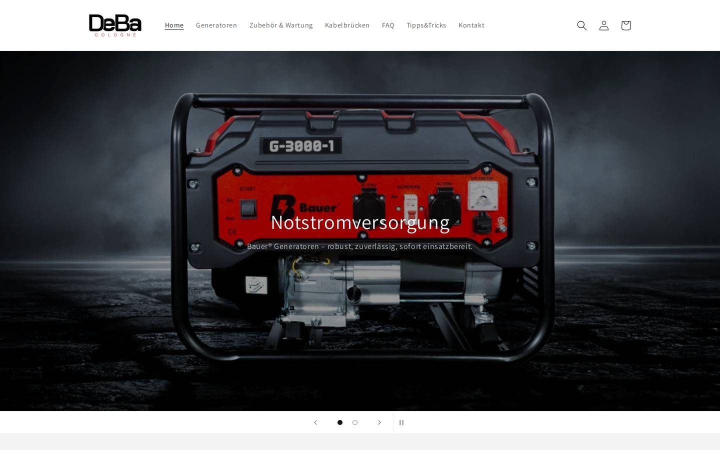 deba-cologne.com homepage screenshot