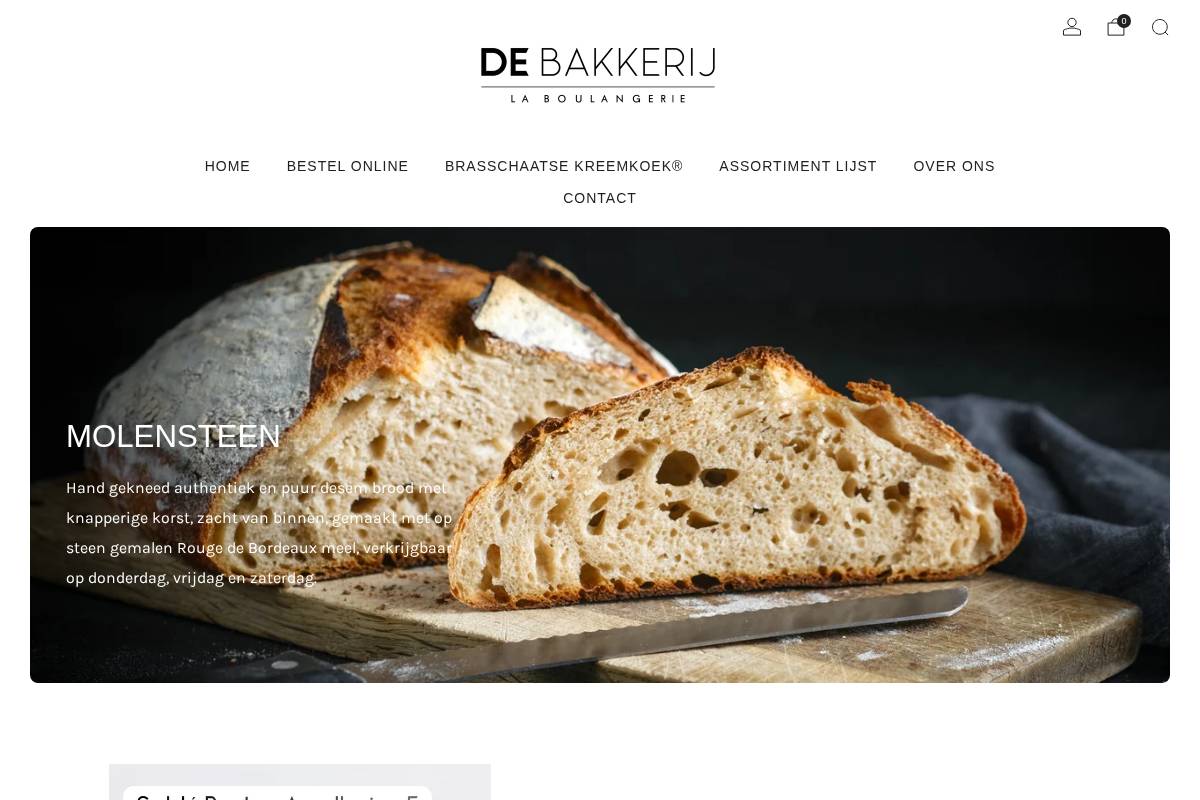 Debakkerij homepage screenshot