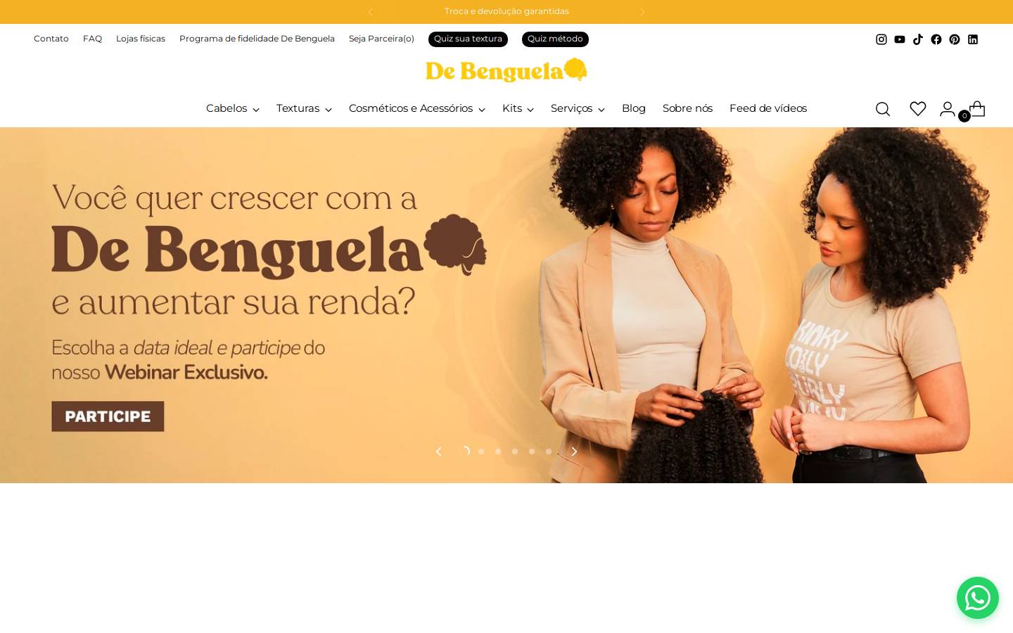 debenguela.com.br homepage screenshot