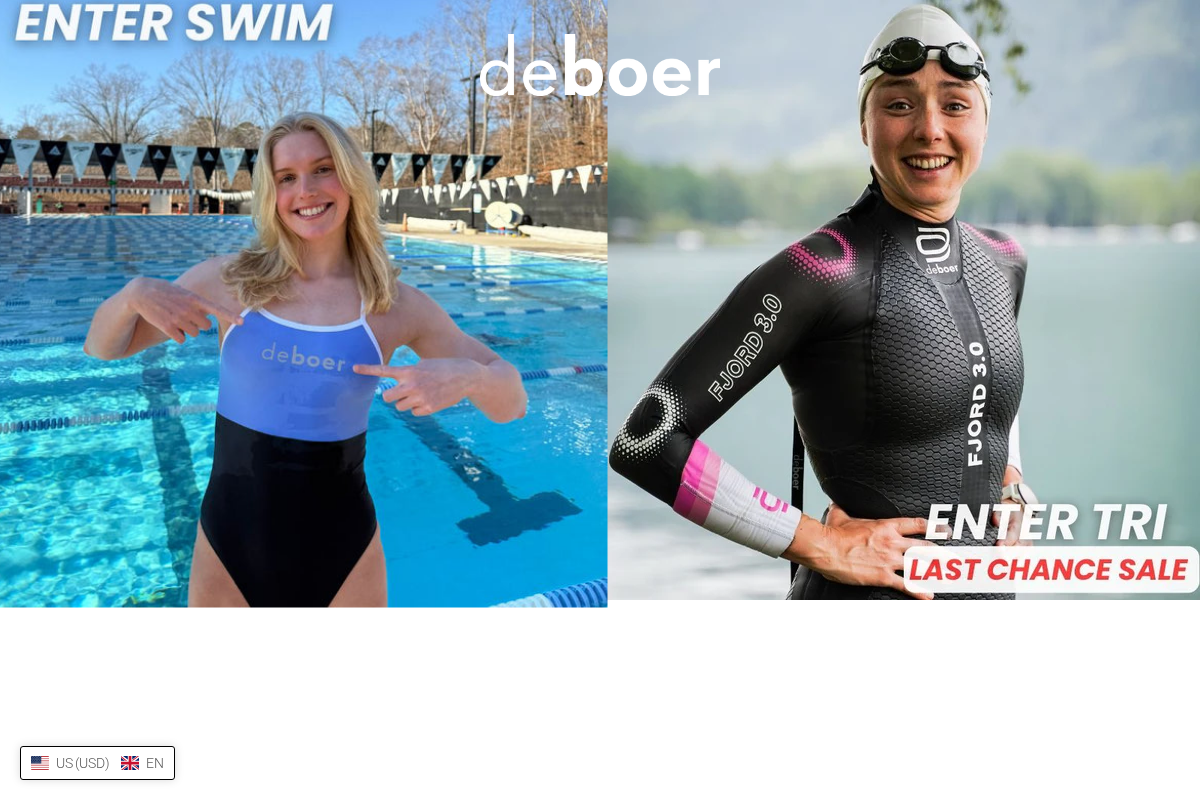 deboer swim homepage screenshot