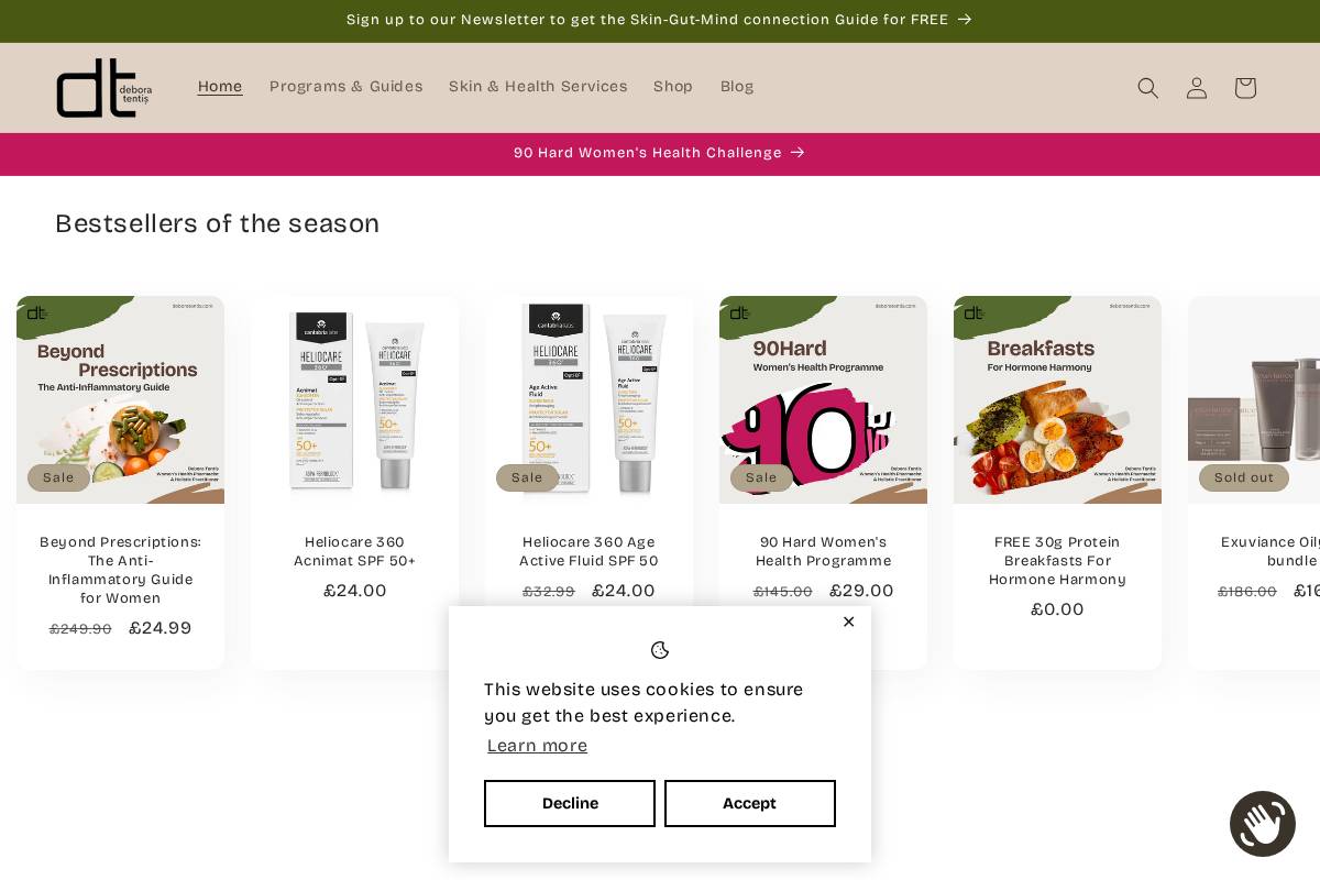 deboratentis.com homepage screenshot