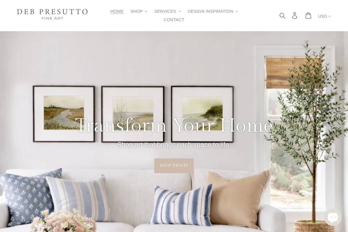 debpresutto.com homepage screenshot