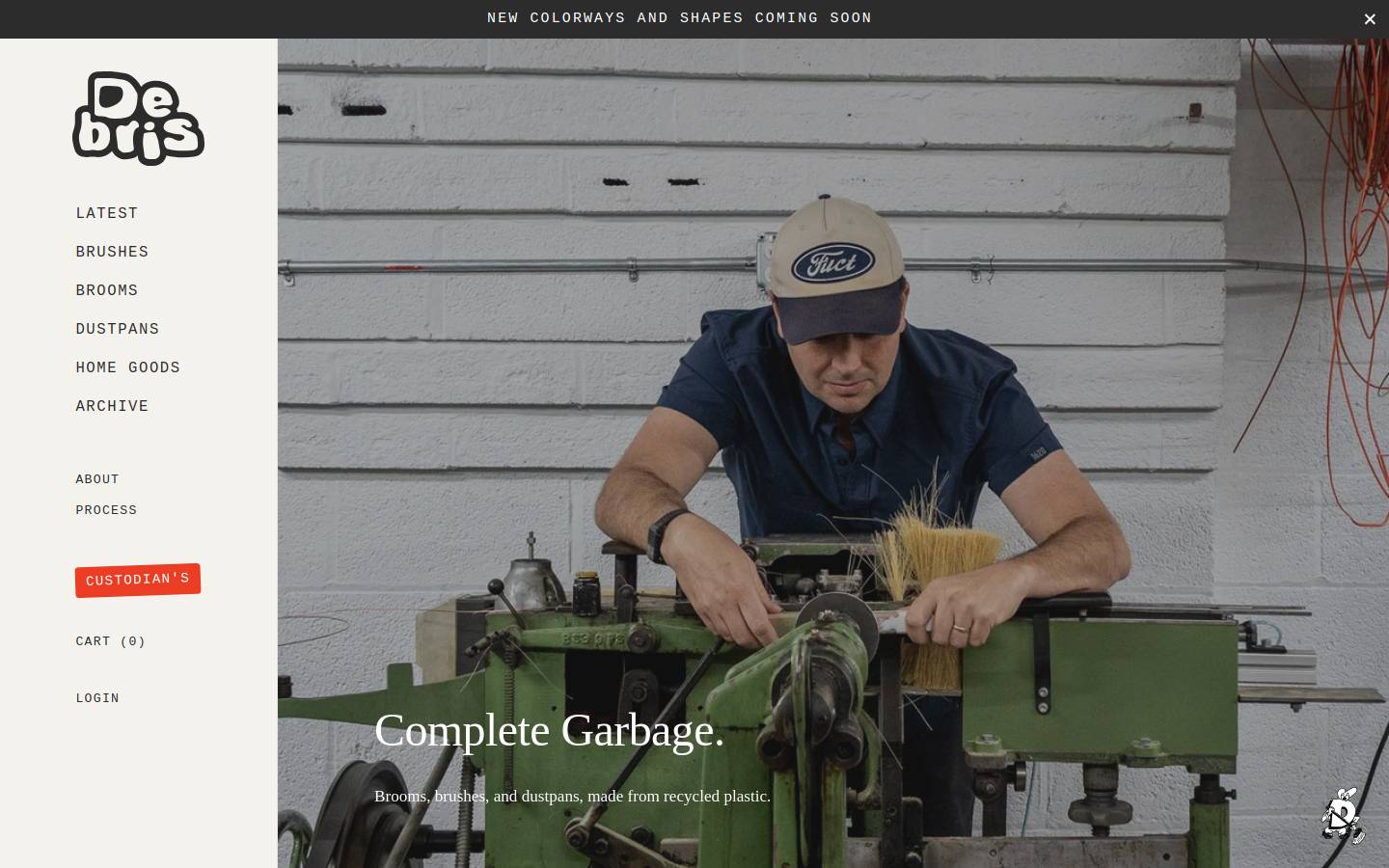 debris.world homepage screenshot