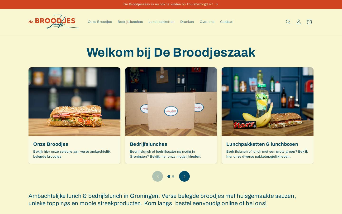debroodjeszaak.com homepage screenshot