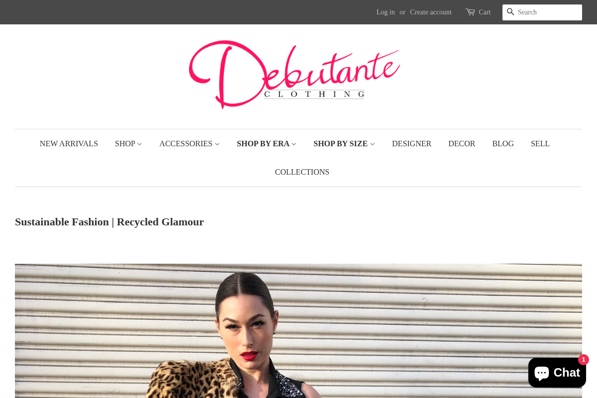 debutanteclothing.com homepage screenshot
