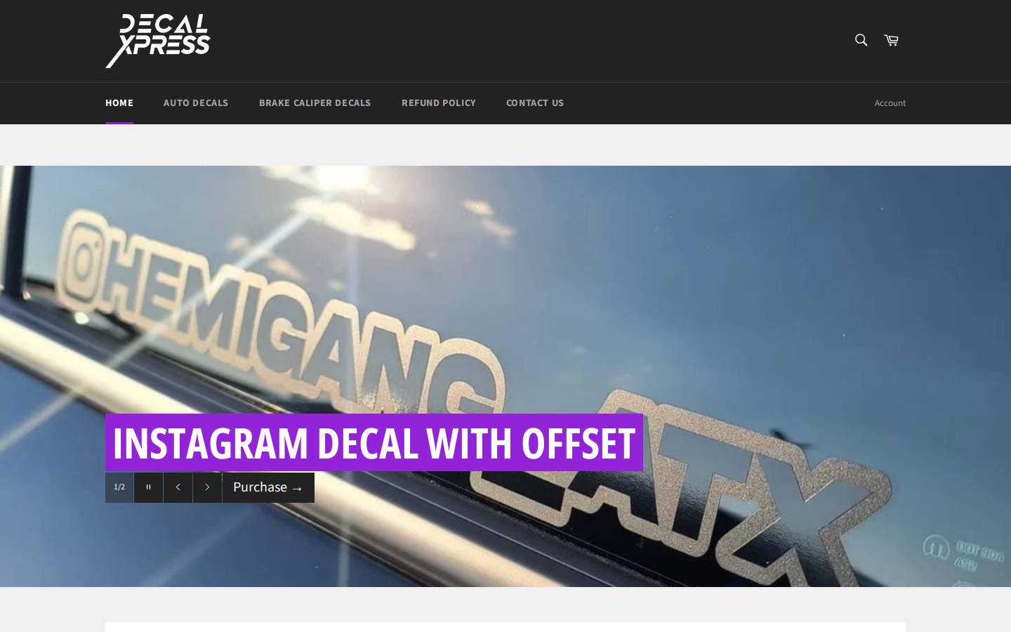decalxpressusa.com homepage screenshot