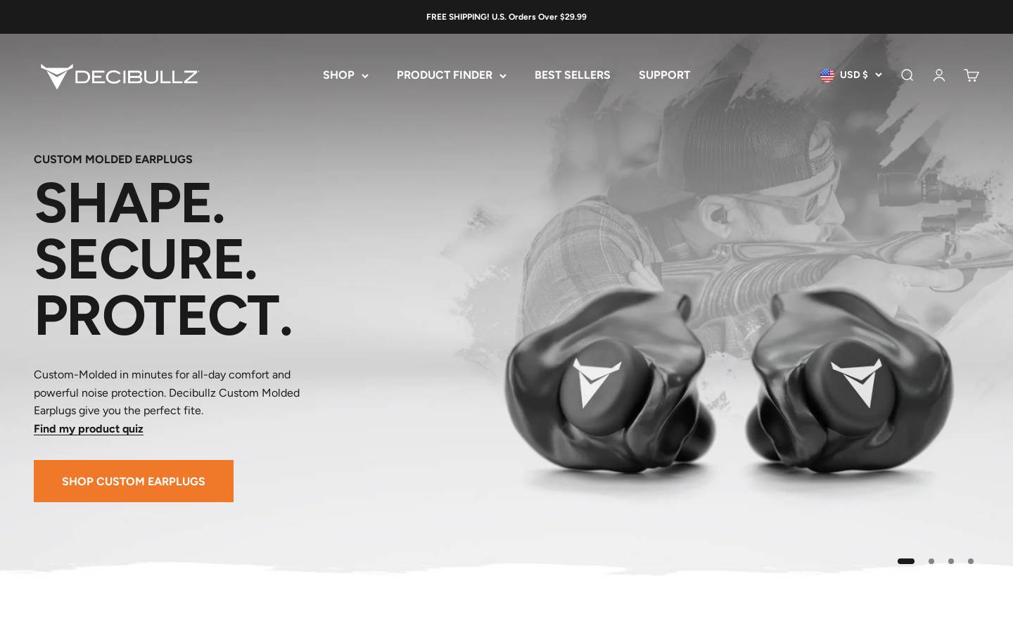 Decibullz Custom Headphones homepage screenshot