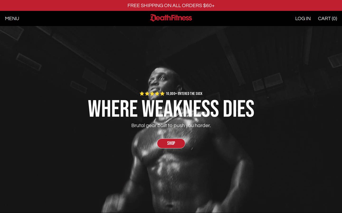 deckofdeathcards.com homepage screenshot