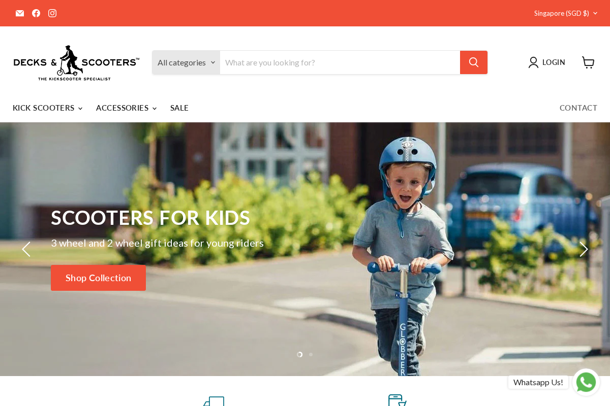 decksandscooters.sg homepage screenshot