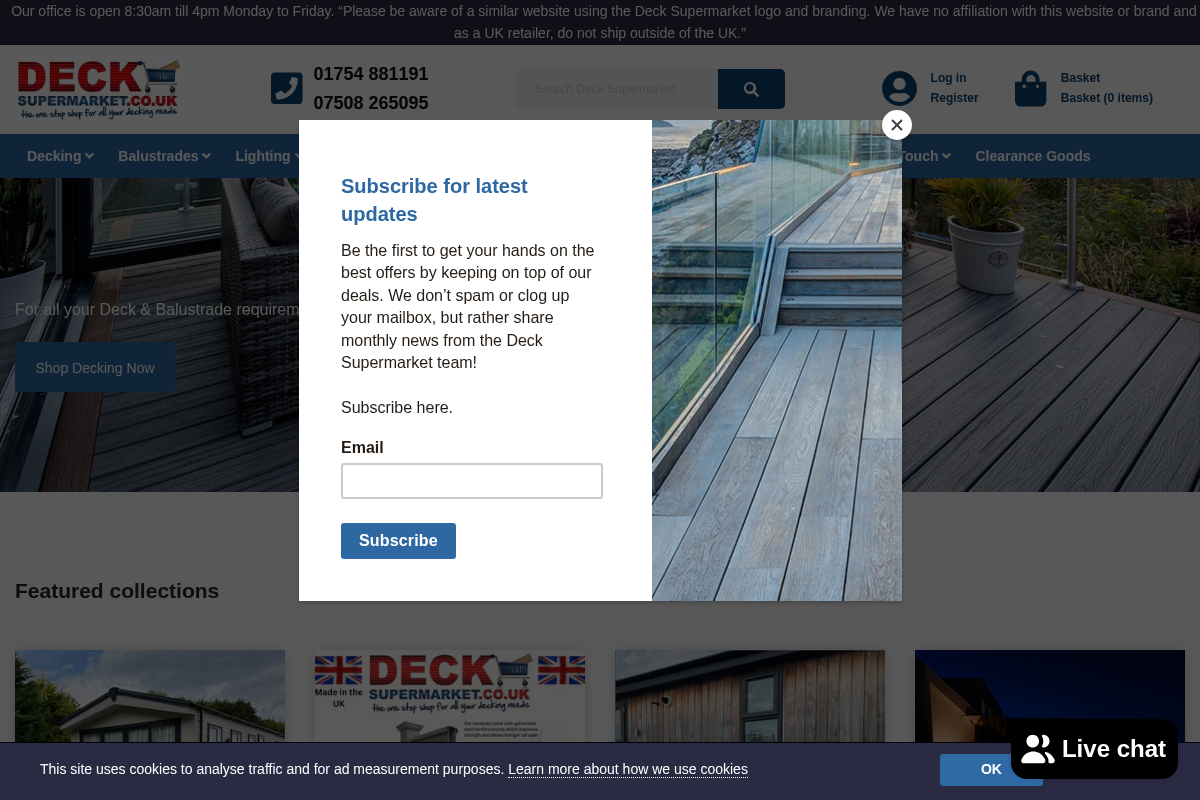 Deck Supermarket Limited homepage screenshot