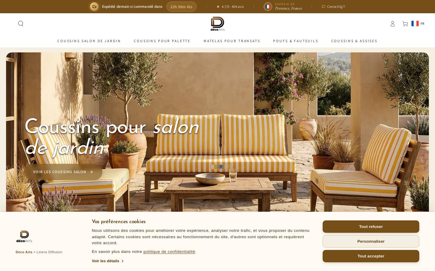 deco-arts.fr homepage screenshot