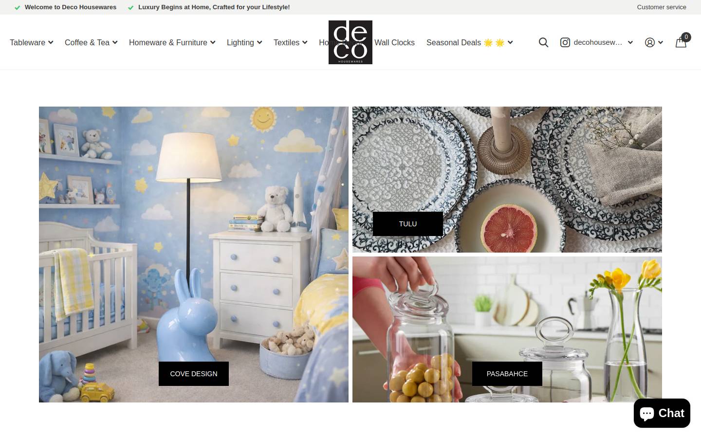 deco-housewares.com homepage screenshot