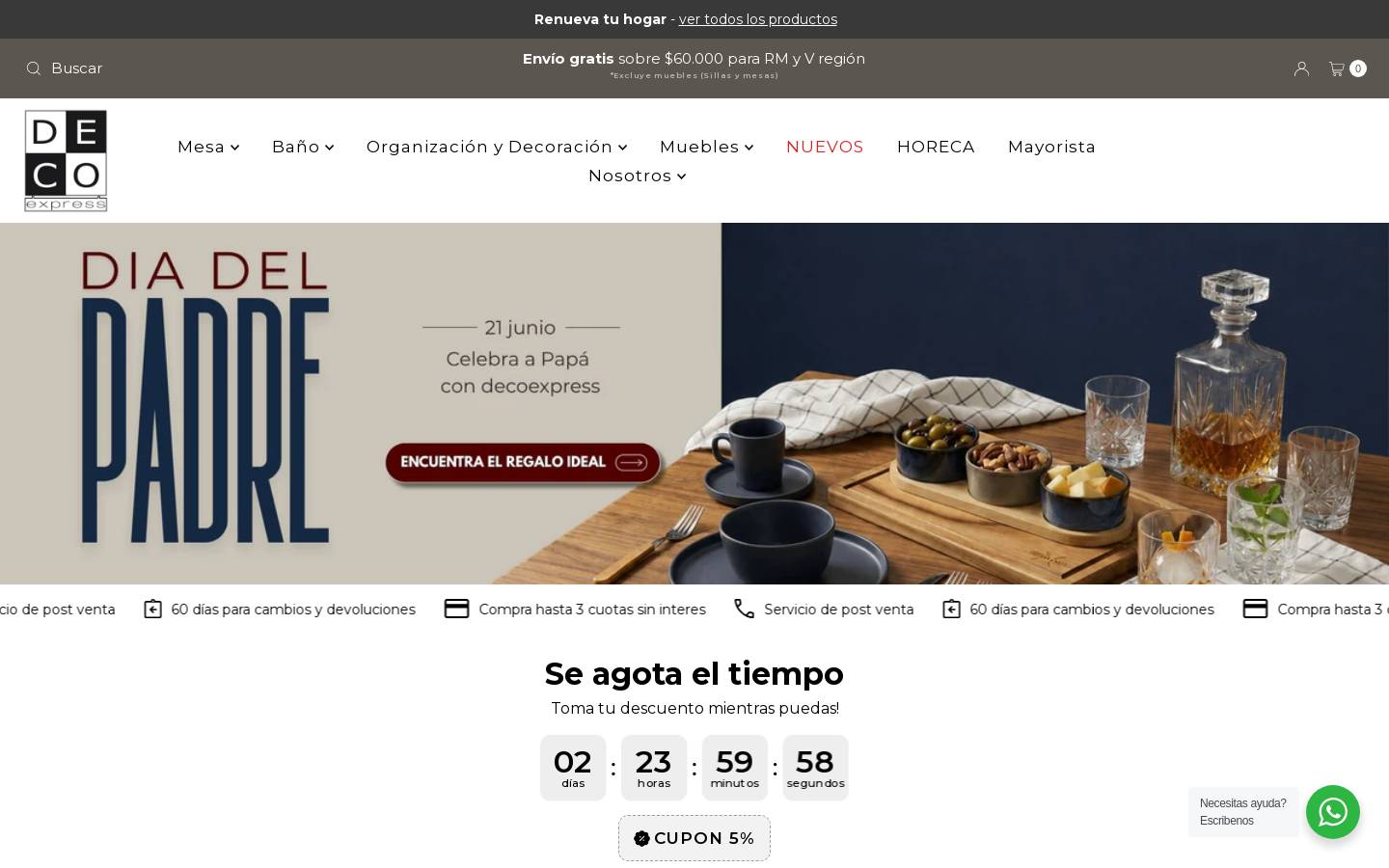 decoexpress.cl homepage screenshot