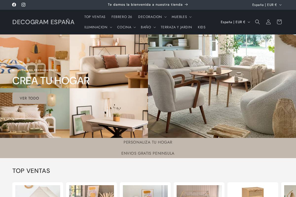 Decogram homepage screenshot