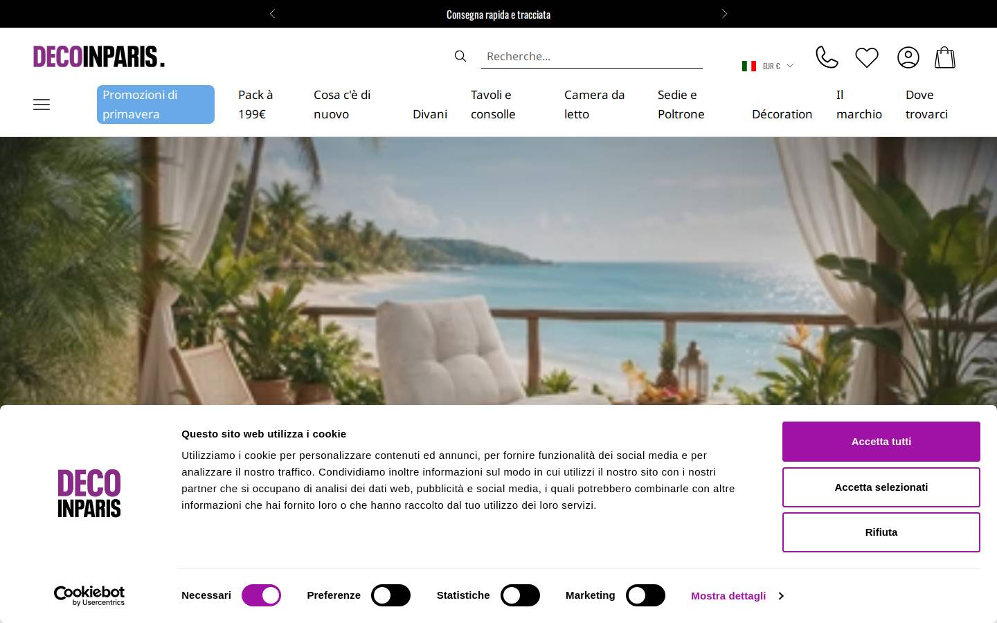 DECO IN PARIS homepage screenshot