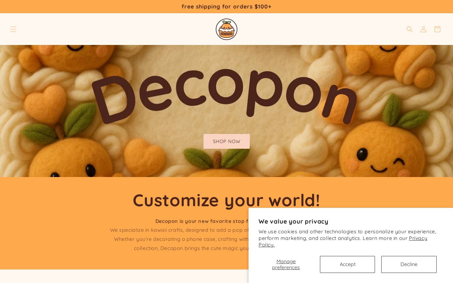decoponatx.com homepage screenshot