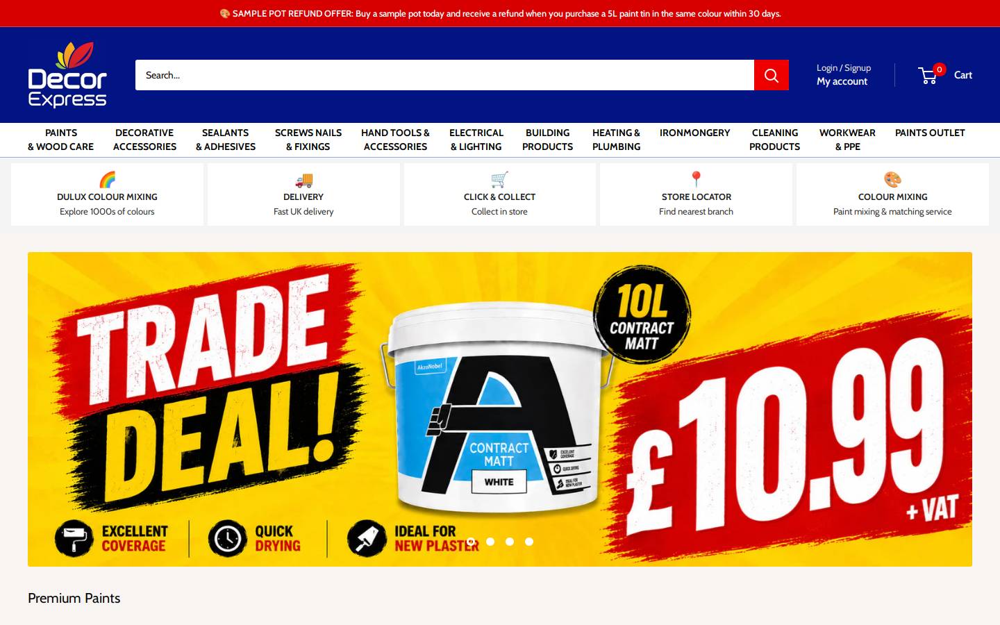 Decor Express Ltd homepage screenshot