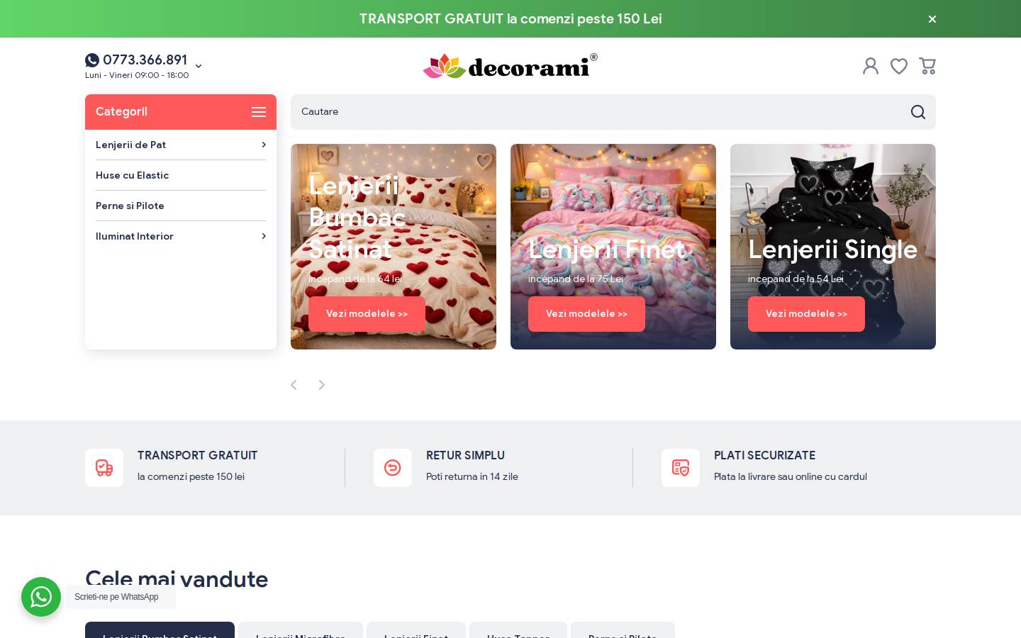 decorami.ro homepage screenshot